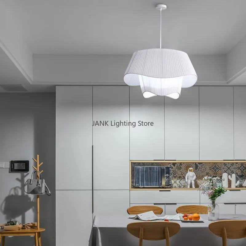 Lámpara colgante doble DecorBites™ color blanco crema para espacios elegantes