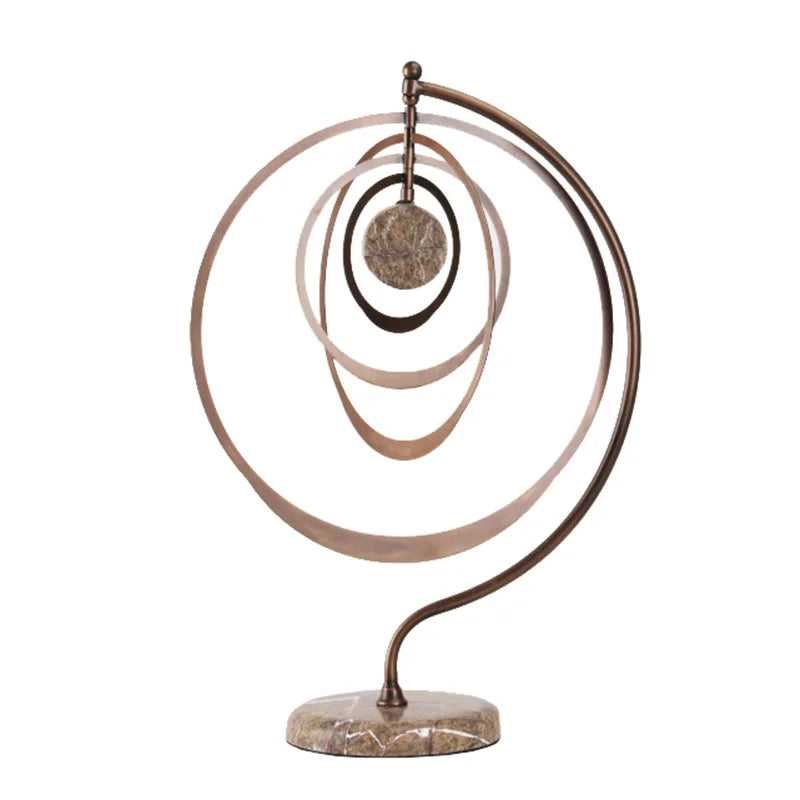 ديكوربايتس™ - تمثال معدني على شكل كرة هندسية - إكسسوار ديكور منزلي