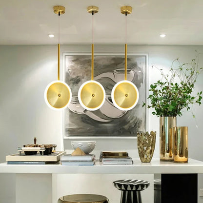 DecorBites™ Gold LED Pendant Ceiling Light for Home Decor & Kitchen Island