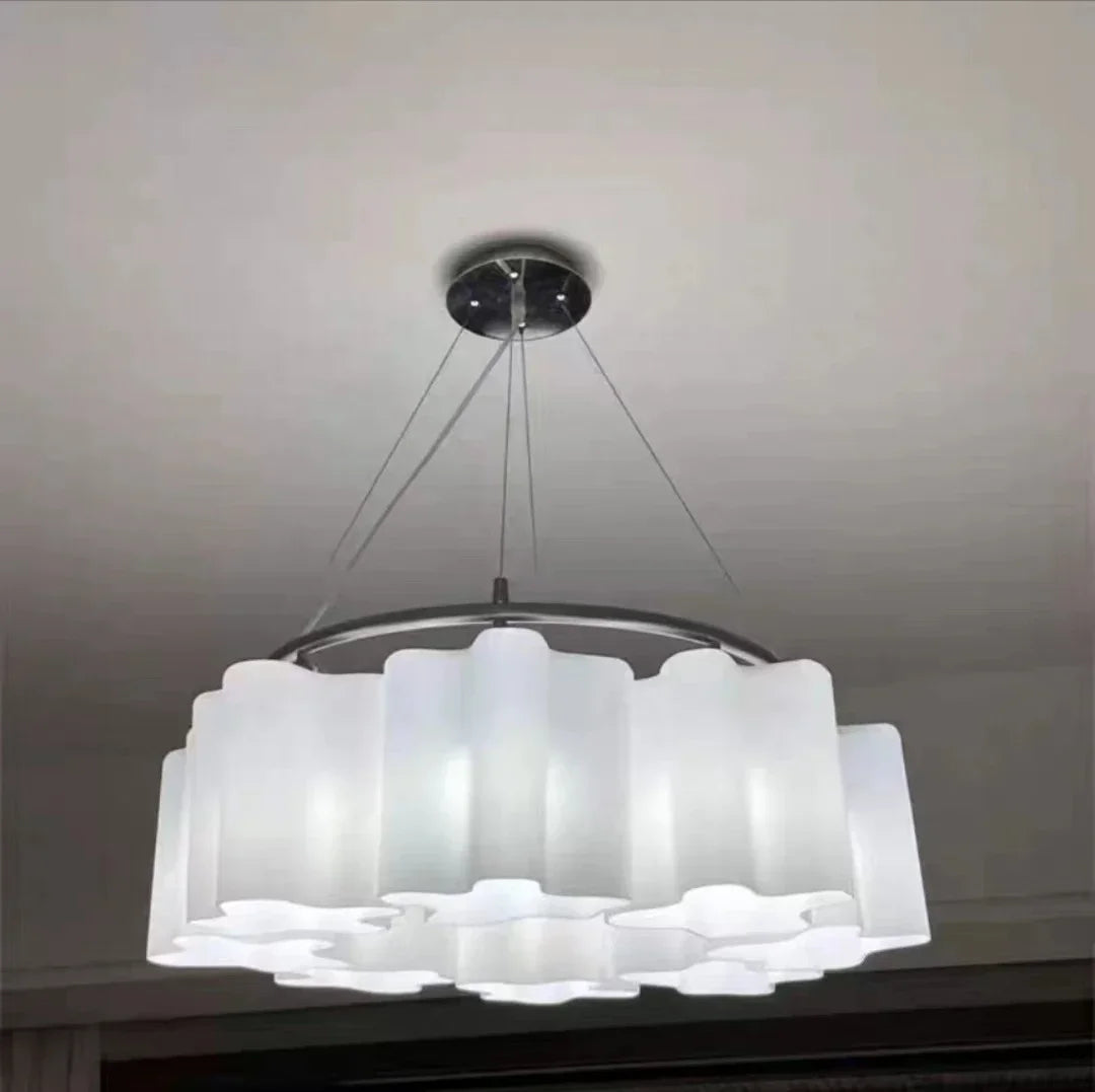 DecorBites™ Cloud Glass LED Ceiling Light: Modern Minimalist Circular Design for Bedroom, Hallway, Restaurant