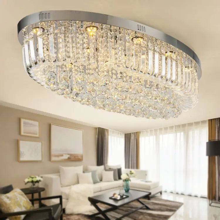 DecorBites™ Crystal Dining Room Ceiling Light Modern LED K9 Crystals Gold / Chrome