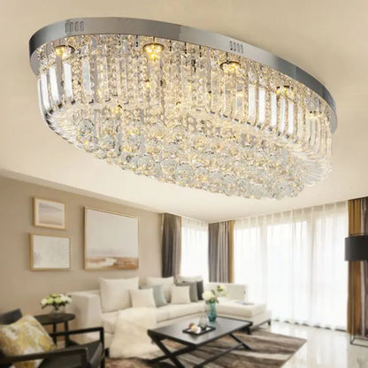 DecorBites™ Crystal Dining Room Ceiling Light Modern LED K9 Crystals Gold / Chrome