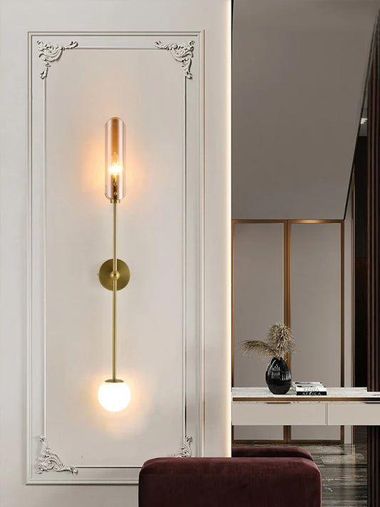 DecorBites™ Gold Metal Wall Light: Nordic Style Bedroom Bedside Lamp for Modern Living Room Decor