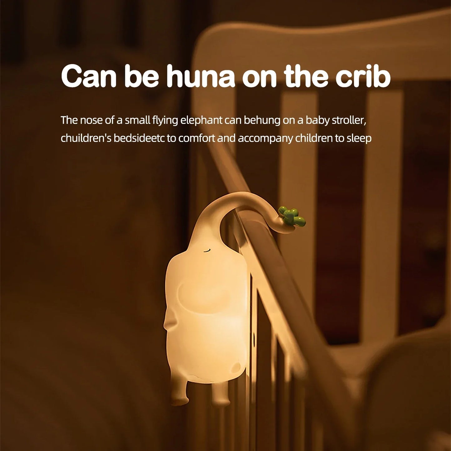 DecorBites™ Elephant Silicone Night Light: Cute Baby Dimmable Lamp for Bedside, Bedroom Decor & Gift