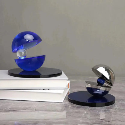 DecorBites™ Crystal Glass Abstract Home Decor Semi-circle Ornaments