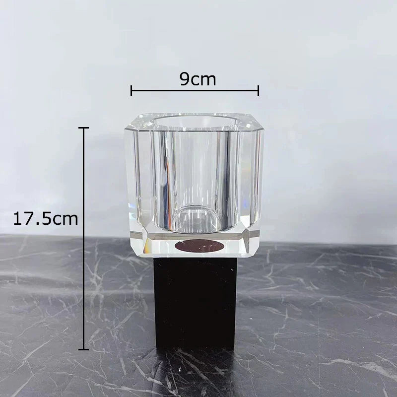 Jarrón de cristal DecorBites™ con flores artificiales, decoración moderna para el hogar