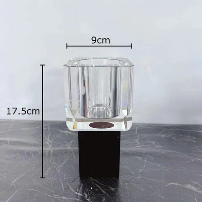 Jarrón de cristal DecorBites™ con flores artificiales, decoración moderna para el hogar