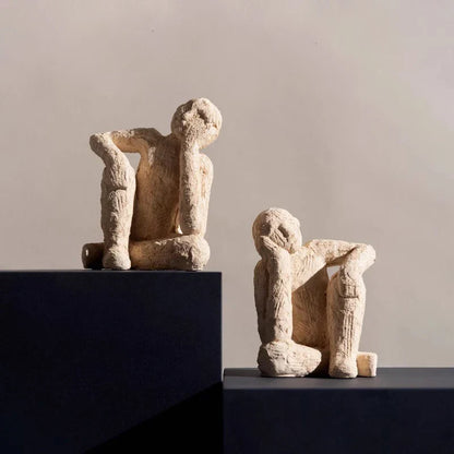 ديكوربايتس™ تمثال تجريدي من الراتنج، منحوتات، زخارف يدوية