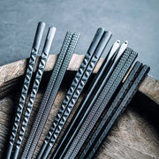 Black Alloy Chopsticks Set