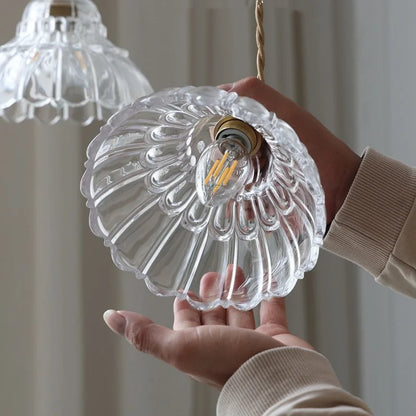 DecorBites™ Glass LED Pendant Lamp Modern Copper Socket Hanging Light