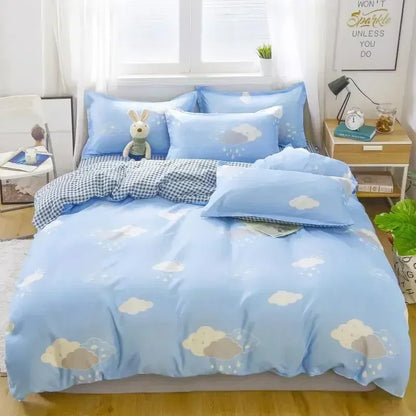 Daisy Print Bedding Set King/Queen Size by Decobites - Cozy & Durable