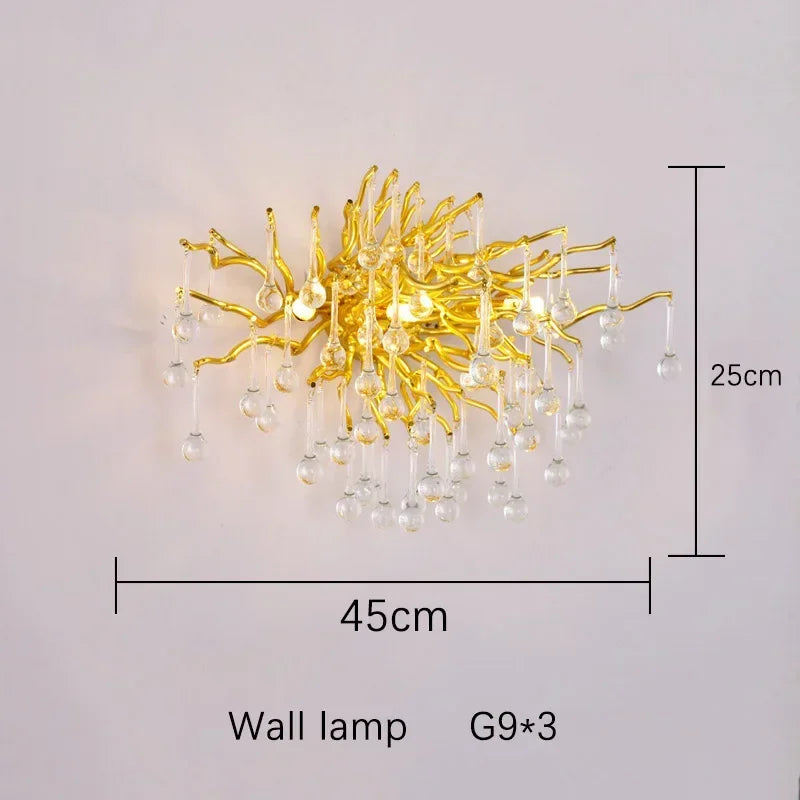 Lámpara de araña dendrítica de cristal DecorBites™: Lujo moderno para sala de estar, comedor, dormitorio, vestíbulo de hotel