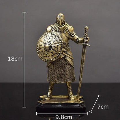 DecorBites™ Heavy Armored Knight Resin Statue Decoration for Desk and Room Aesthetic