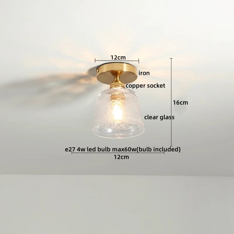 DecorBites™ Glass LED Ceiling Light for Corridor Balcony Modern Indoor Lighting