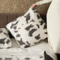 Decobites Luxe Zebra Faux Fox Fur Sofa Cushion: Soft Fluffy Chair Bed Decor Pillow