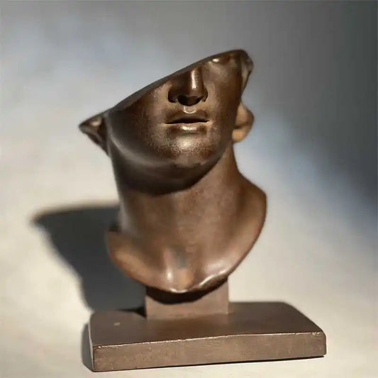 DecorBites™ Abstract Human Face Sculpture, Realistic Figure Art Statue for Home Decoration