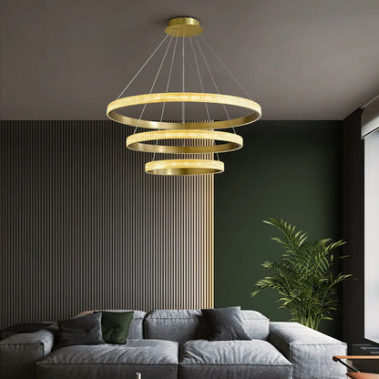 DecorBites™ LED Chandelier: Modern Minimalist Pendant Lighting for Home Living Dining Kitchen Bedroom
