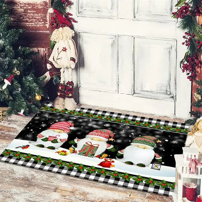 Decobites Christmas Snowman Non-slip Floor Mat