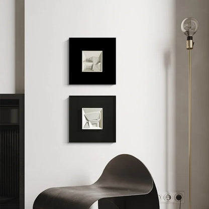 ديكورات جدارية مربعة هندسية تجريدية من DecorBites™، إكسسوارات الغرفة