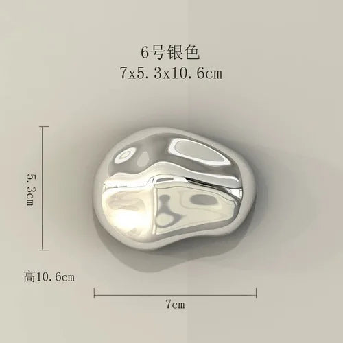 ديكور بايتس™ زينة جدارية من الحجر الذهبي ثلاثي الأبعاد لديكور أنيق للغرفة