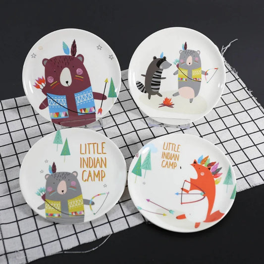 DecorBites™ Bone Snack Plate Set - Small Melamine Dish for Sweets, Cakes, and Treats