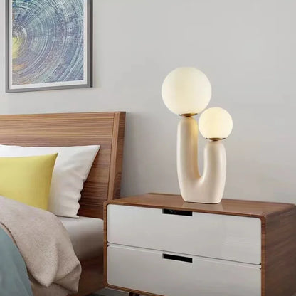 DecorBites™ Glass Table Lamp: Postmodern Resin Bedside Light for Living Room Bedroom Decor