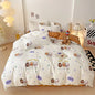 Decobites Cartoon Animal Print Bedding Set with Duvet Cover, Sheet & Pillowcases