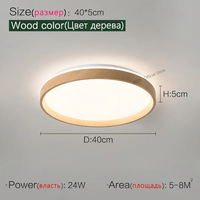 DecorBites™ LED Ceiling Lamp: Simple Modern Round Study Bedroom Balcony Light