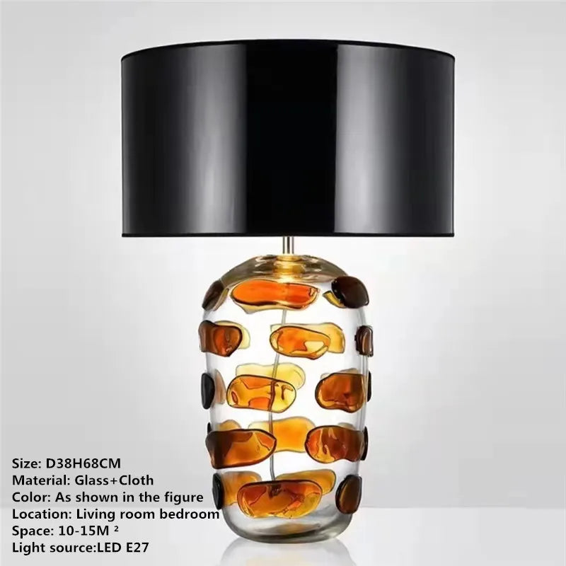 Lámpara de Mesa Glaze™ Decorbites: Luz de Escritorio LED de Arte Moderno para Hogar y Hotel