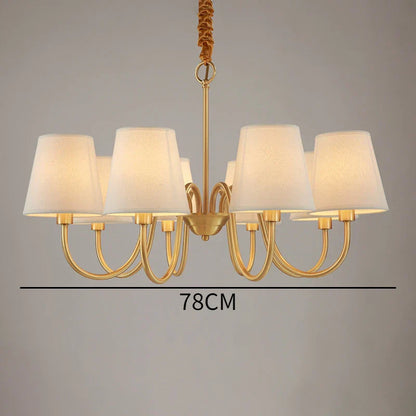 Lámpara de techo DecorBites™ de cobre con pantalla de tela para sala de estar y dormitorio