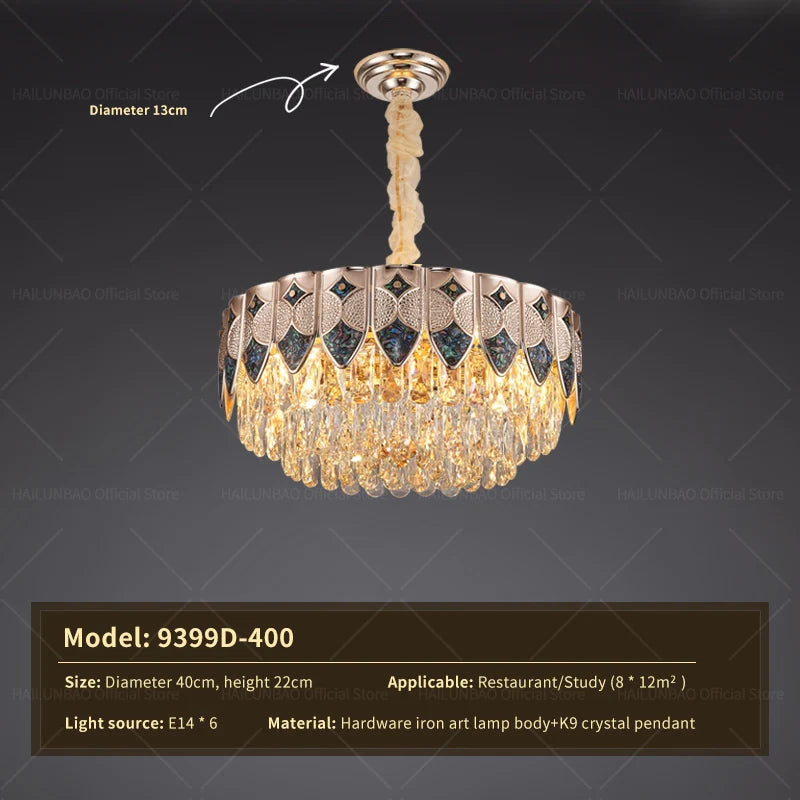 DecorBites™ Crystal Chandelier: Modern Luxury for Living Room, Bedroom, Dining Room
