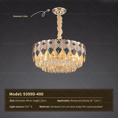 DecorBites™ Crystal Chandelier: Modern Luxury for Living Room, Bedroom, Dining Room