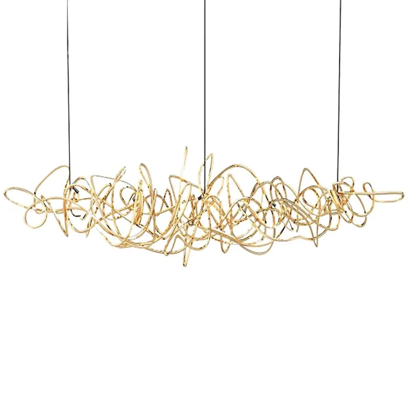 Nickel Geometric LED Chandelier