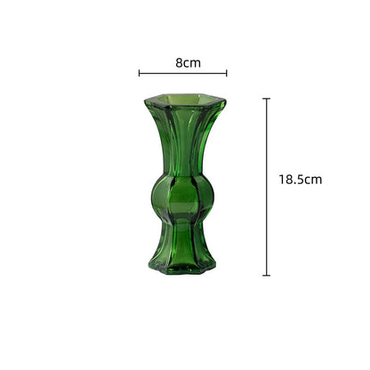 DecorBites™ Green Glass Geometry Vase Hydroponics Terrarium Home Decoration Accessory
