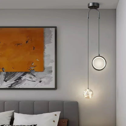 DecorBites™ Glass Starry LED Pendant Lights for Nordic Bedroom Chandelier