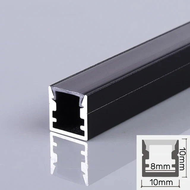 DecorBites™ LED Aluminum Profile Recessed U/YW-Shape Hidden Channel Milky Cover Bar Strip Light