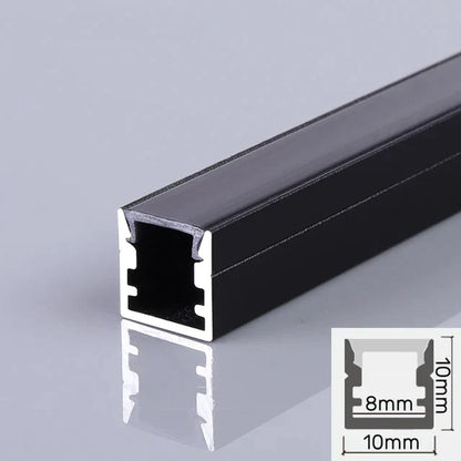 DecorBites™ LED Aluminum Profile Recessed U/YW-Shape Hidden Channel Milky Cover Bar Strip Light