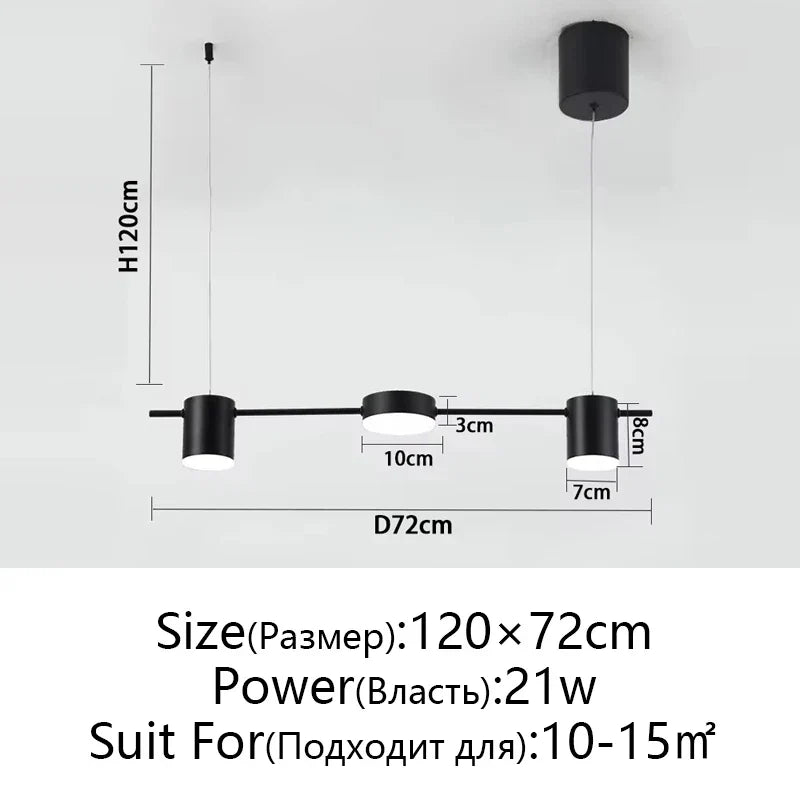 DecorBites™ Dimmable LED Ceiling Chandelier for Living Room, Dining, Kitchen - Modern Hanging Light