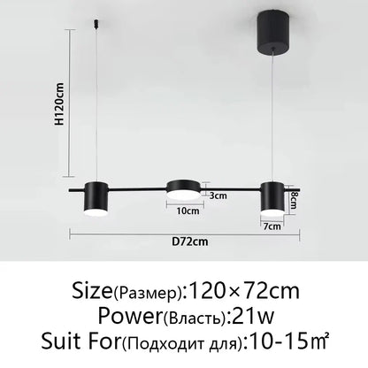 DecorBites™ Dimmable LED Ceiling Chandelier for Living Room, Dining, Kitchen - Modern Hanging Light