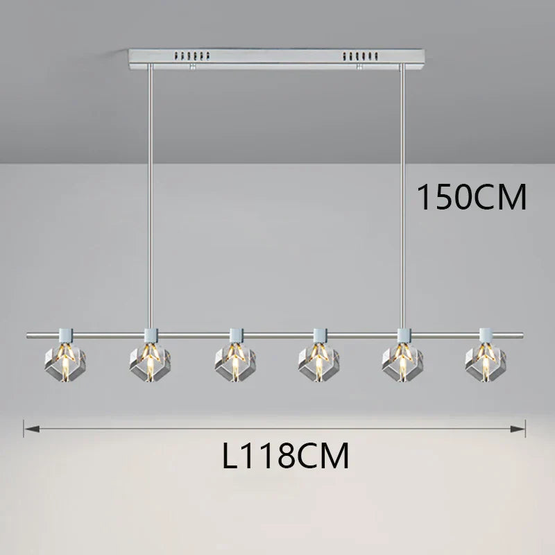 DecorBites™ Crystal Chandelier for Living and Dining Room, Luxury Pendant Lamp and Ceiling Light