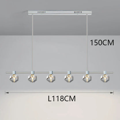 DecorBites™ Crystal Chandelier for Living and Dining Room, Luxury Pendant Lamp and Ceiling Light