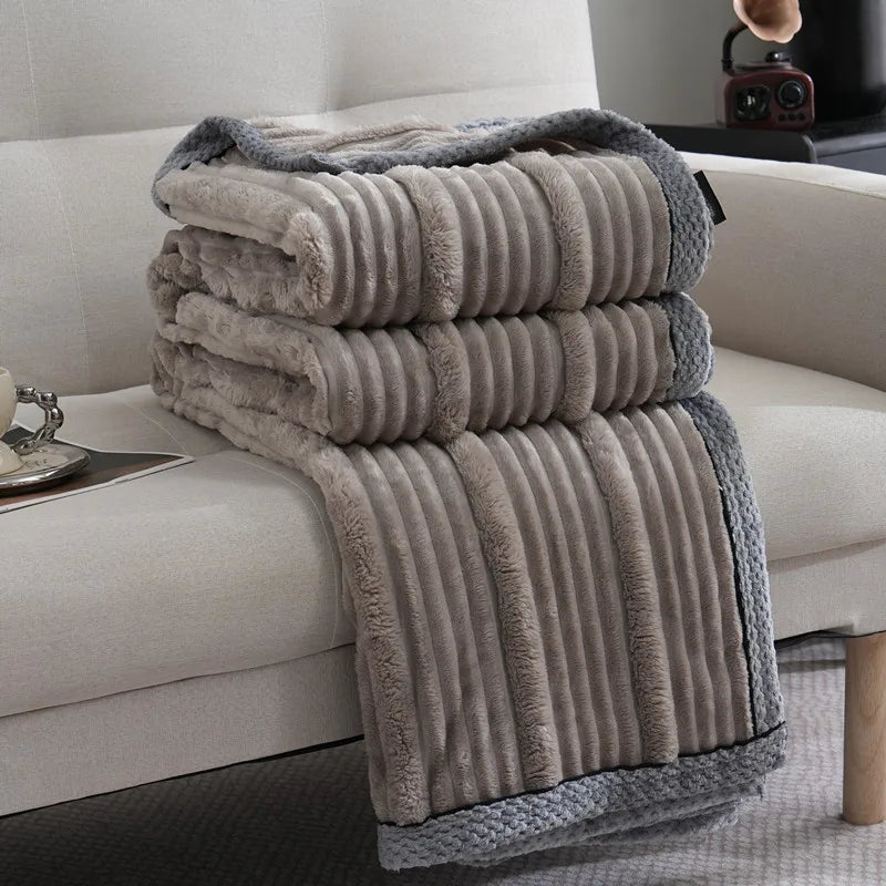 DecorBites™ Light Luxury Sofa Blanket for Autumn/Winter, Cozy Office and Bedroom Blanket