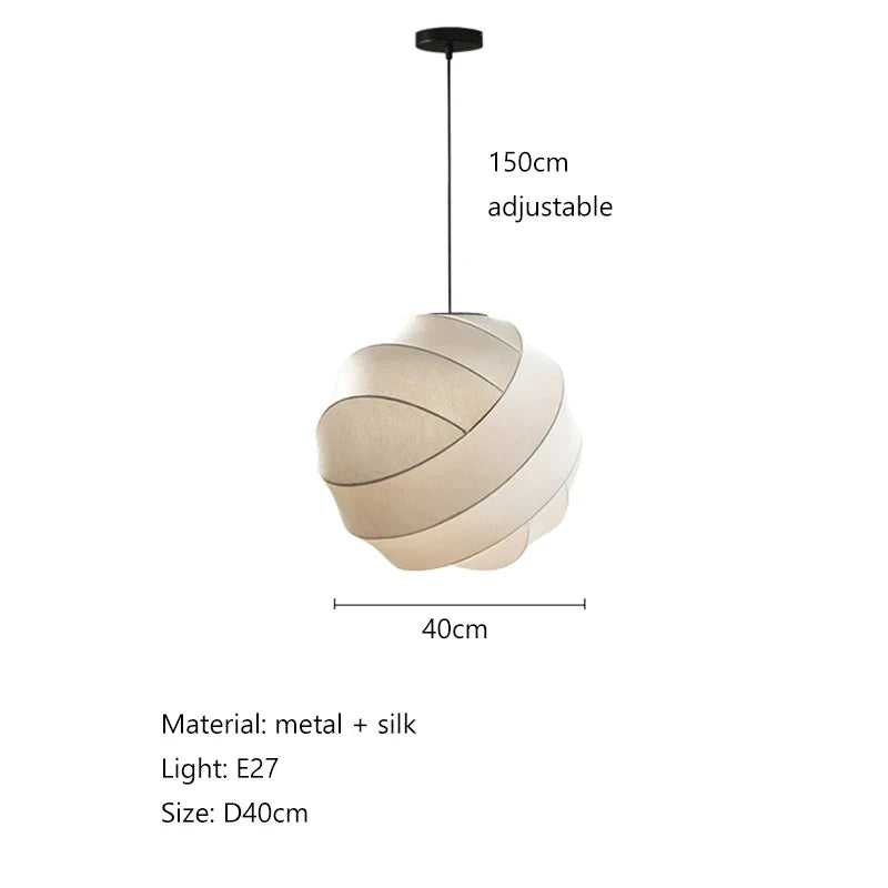 Silk Ball Pendant Light