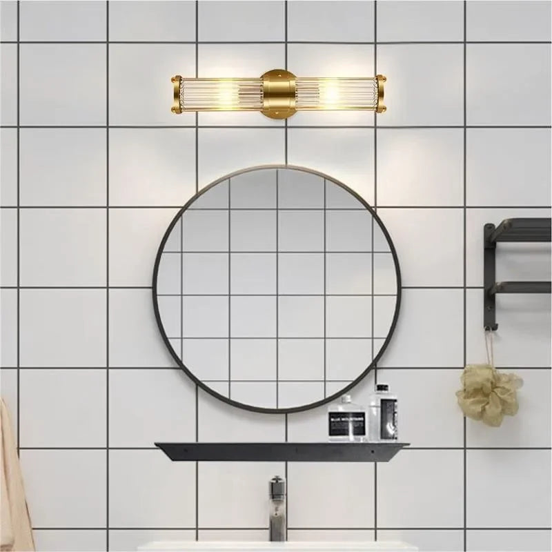 Lámpara de pared LED de cristal DecorBites™: Luz de fondo moderna para mesilla de noche, de uno o dos cabezales.