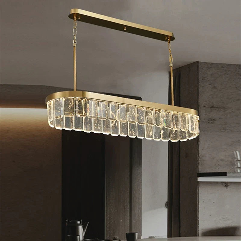 DecorBites™ Cloud Mist Crystal Chandelier for Home Hotel Stainless Steel Pendant Lamp