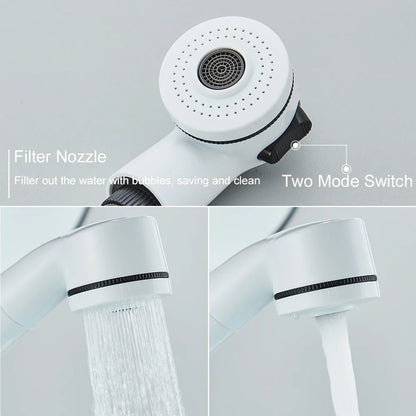 Grifo de lavabo DecorBites™ con elevación, acabado cromado y mezclador de agua giratorio de 360 ​​grados.