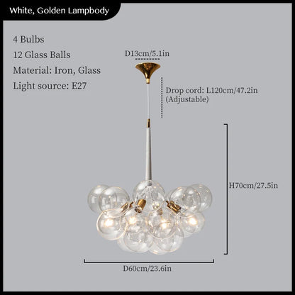DecorBites™ Glass Balls Ceiling Pendant Lights Minimalist Living Room Chandelier Shop Bar Decor
