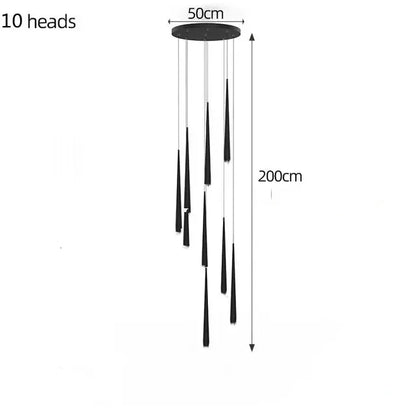 DecorBites™ LED Chandelier: Modern, Dimmable Ceiling Light for Living Room, Kitchen, Staircase