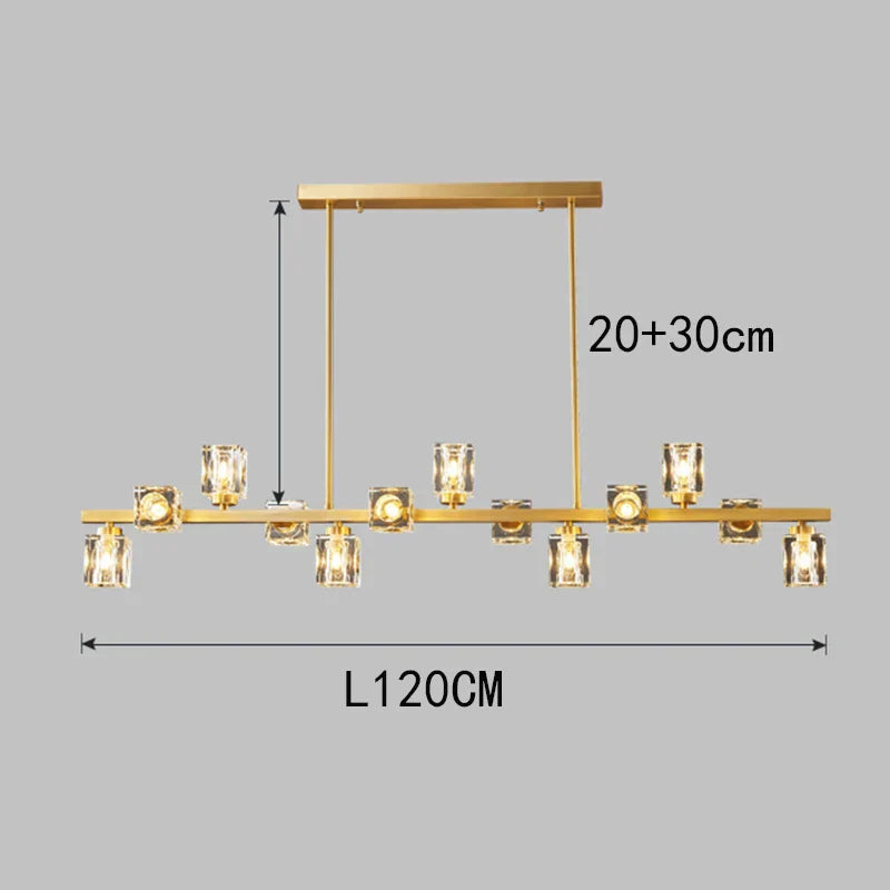 DecorBites™ Crystal Chandelier: Elegant Ceiling Light for Living & Dining Room, Luxury Pendant Lamp
