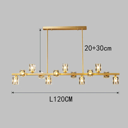 DecorBites™ Crystal Chandelier: Elegant Ceiling Light for Living & Dining Room, Luxury Pendant Lamp